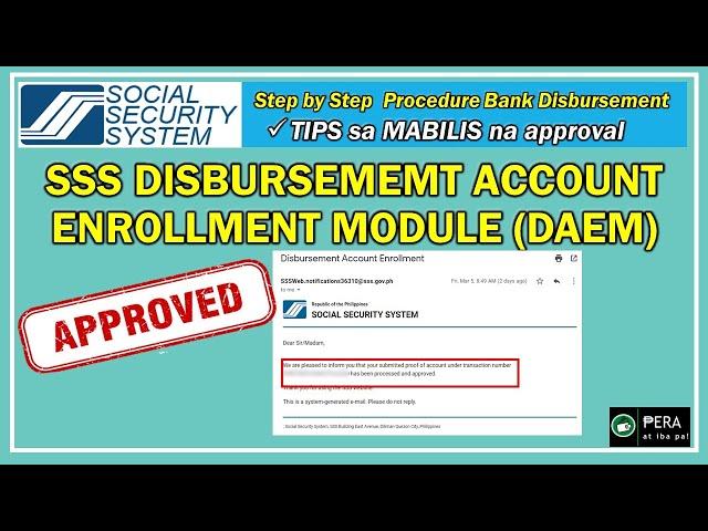 SSS Bank Disbursement Account Enrollment Module 2024 | SSS DAEM | Ano ang Step by Step Process?