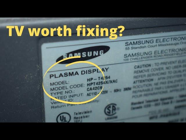 SAMSUNG PLASMA TV Will Not Turn On! Is It Worth fixing$$$ | Let's find out