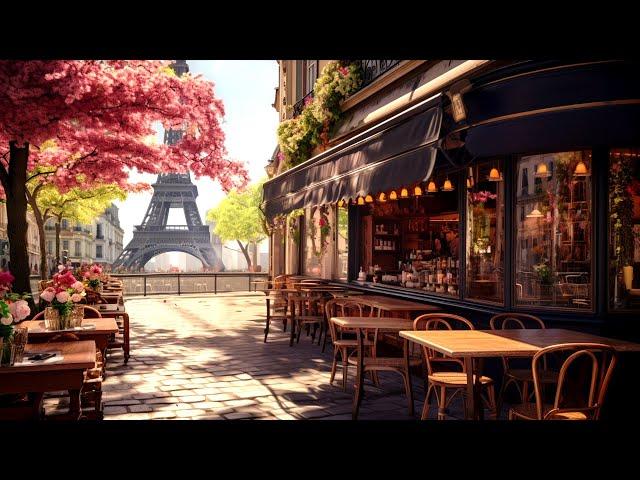 Paris Cafe Shop Ambience | Spring Jazz Cafe Music for Study, Relax, Work