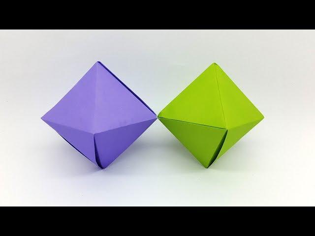 Origami Octahedron Decoration Box Making Tutorial - Easy DIY Crafts