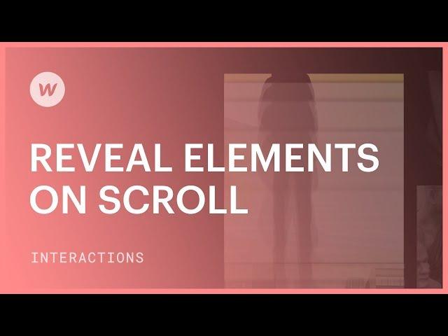 Reveal elements on scroll — Webflow interactions and animations tutorial