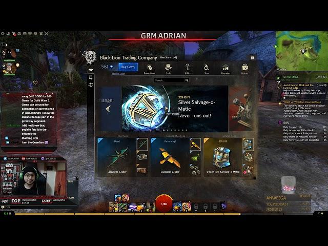 Highlight: Guild Wars 2 Group Fun - Early Leveling and WvW | 800 Gem Giveaway Stream #2