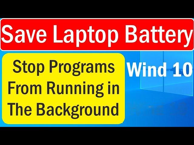 How To Stop Apps From Running in The Background On Windows 10 | Turn Off Background Apps Windows 10