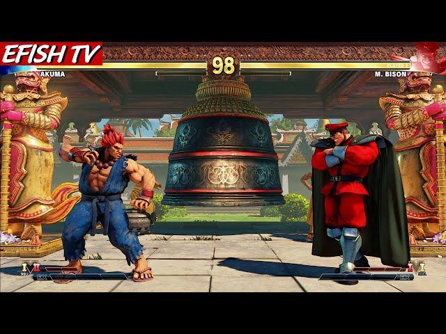 Akuma vs M. Bison (Hardest AI) - Street Fighter V