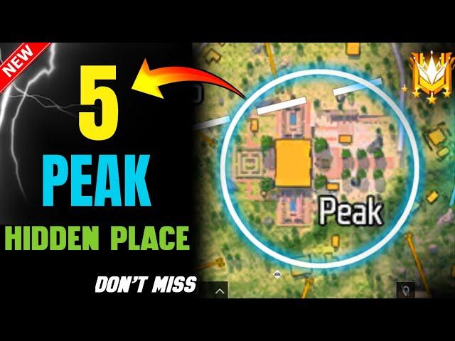 PEAK KE TOP 5 RANK PUSH HIDDEN PLACE   BR Rank Push Trik and tips in Solo || Part 1#freefire