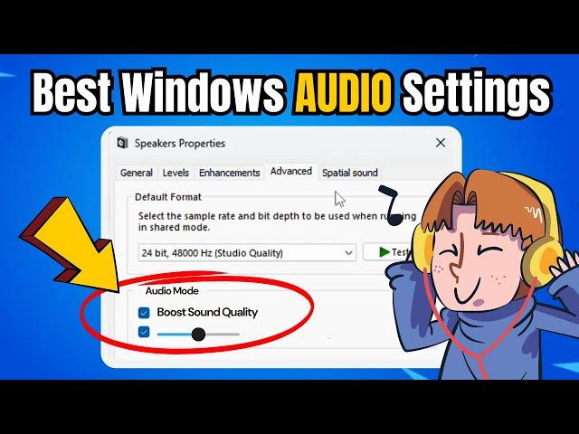 Best Windows AUDIO Settings for Quality Sound & GAMING (Boost & Bass)