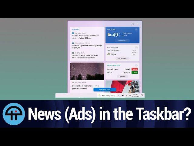 Microsoft Tests 'News & Interests' Feature to Windows Taskbar