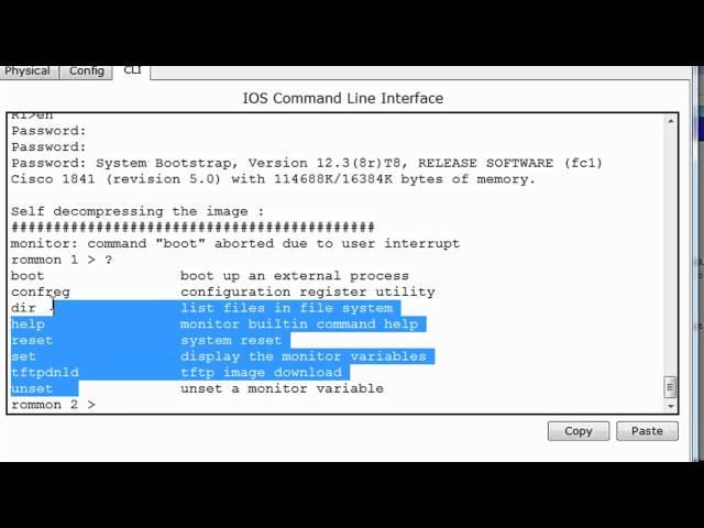 How to recover a password on a Cisco router? - Packet Tracer