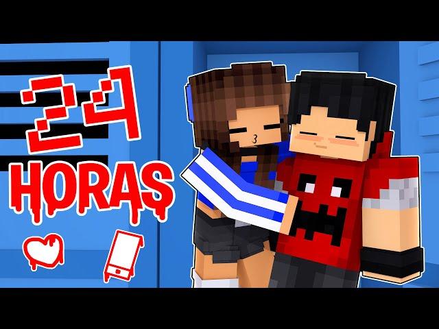 Fiquei PRESO 24 HORAS com a MENINA POPULAR no Minecraft