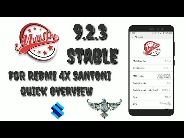 Miui 9 | MULTIPRO GLOBAL 9.2.3 stable NAMMIEK For Redmi 4x Santoni