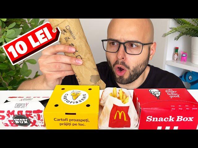 CE POTI MANCA de 10 LEI de la KFC, McDonald's, Cartofisserie, Chopstix, Taco Bell