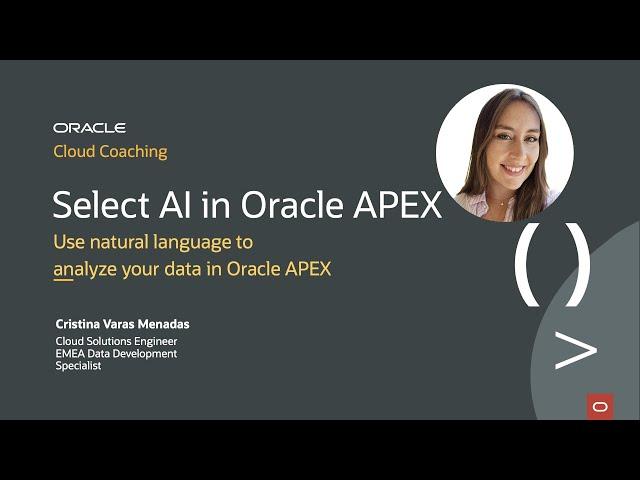 Cloud Coaching - Select AI in Oracle APEX