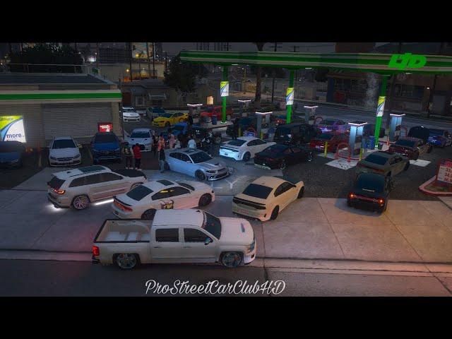 (PC) GTA FiveM: Gas Station Takeover & Block Party Blasting Music!| Mopars/Box Chevys & More!!