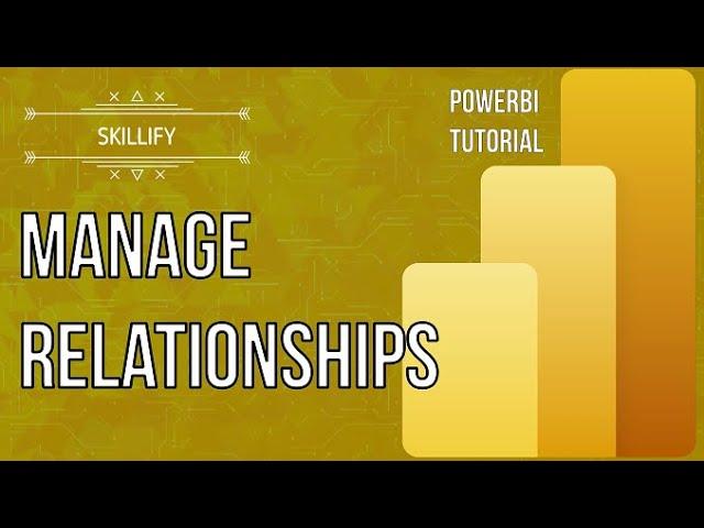 Manage relationship in PowerBI -  Beginner's Tutorial #powerbiskills