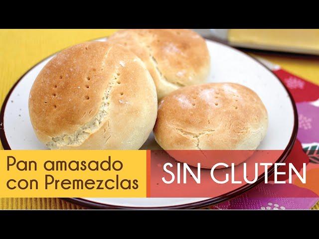 Pan amasado SIN GLUTEN con mezcla de harinas.