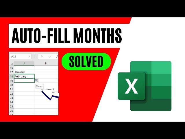 How To Drag and Autofill Months In Excel