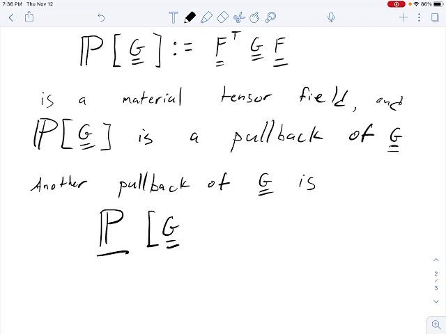 Lecture #22 Material and spatial tensor fields. Pullback and pushforward operations.