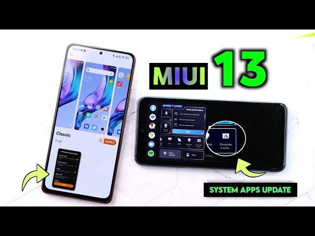 STABLE MIUI 13 New System Apps Update Game Turbo & Themes | MIUI 13