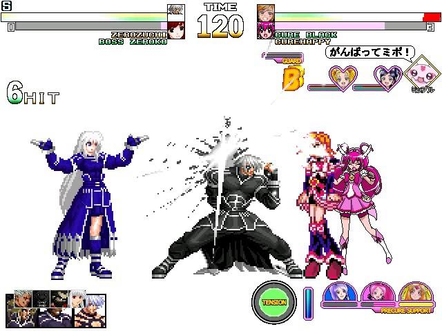 Boss Zerozuchi and Boss Zeroko vs Cure Black and Cure Happy MUGEN BATTLE