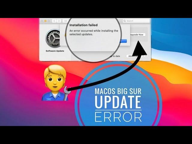 Mac Error Installing Big Sur