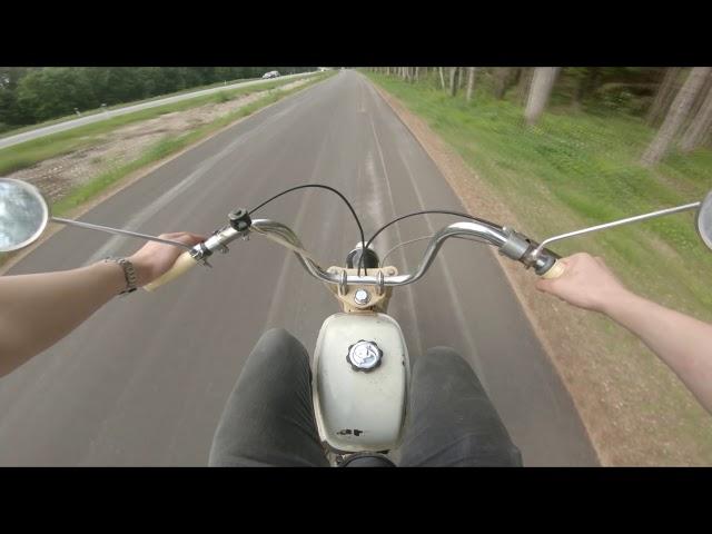 Riding an old russian/latvian moped "RIGA 13" "Рига 13"