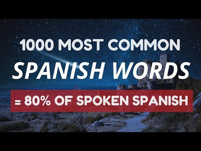 1000 Most Common Spanish Words with pronunciation and translation ️