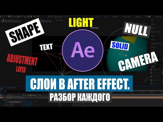 Слои в After Effect. Разбор каждого.