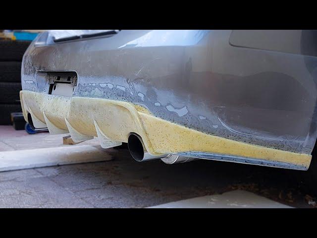 DIY Custom Diffuser from Foam and Fiberglass | Infiniti G35