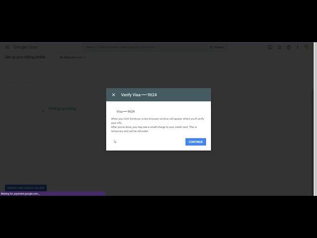 Google Cloud console Add Payment Method Issue