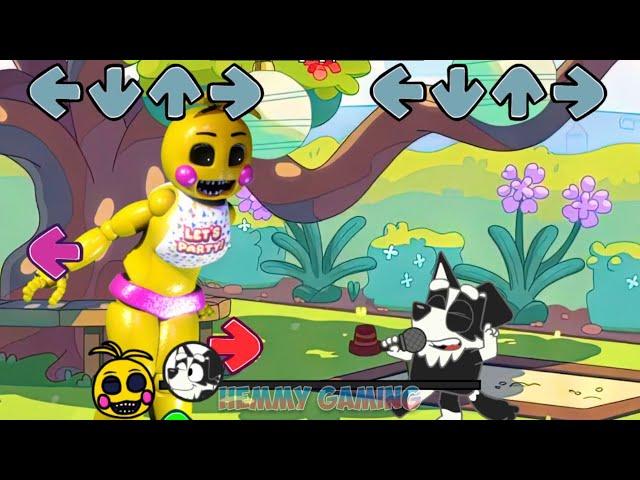 FNF FNAF vs Bluey, Bingo & Mackenzie Sings Can Can | Friday Night at Freddy's FNF Mods