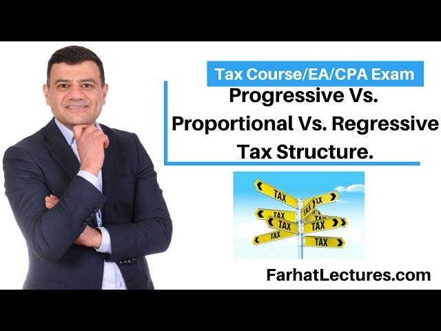 Tax Structure: Progressive Vs. Proportional Vs. Regressive. Income Tax Course farhatlectures.com