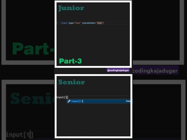 junior vs senior part -3 #html #css #shorts #short #viral #youtubeshorts