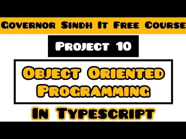Object Oriented Programming Project in Typescript | OOP CLI Project 10 | Governor's IT Initiative