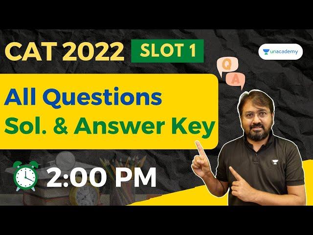 CAT 2022 | SLOT 1 | Complete Question Paper Solution & Answer Key | Complete Analysis | Ronak Shah