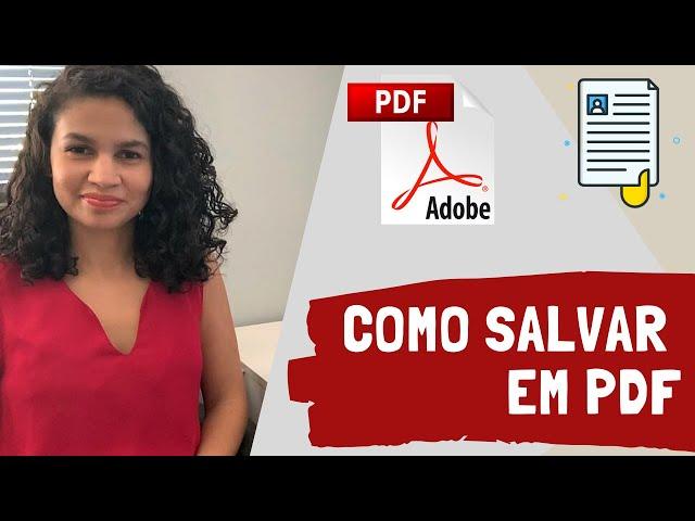 Informática - Como salvar arquivos word em PDF