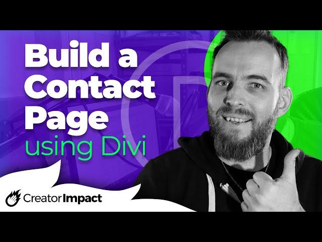 Create a Contact Page using Divi Theme / Divi Builder (Divi Tutorial)