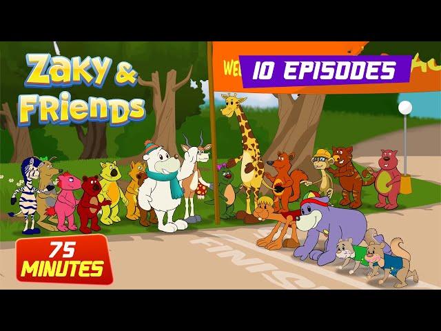 Zaky & Friends 75 Minutes Compilation | 10 Zaky Cartoon Episodes