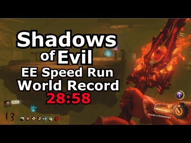 Shadows Of Evil Easter Egg SpeedRun World Record 28:58 Black Ops 3 PS4