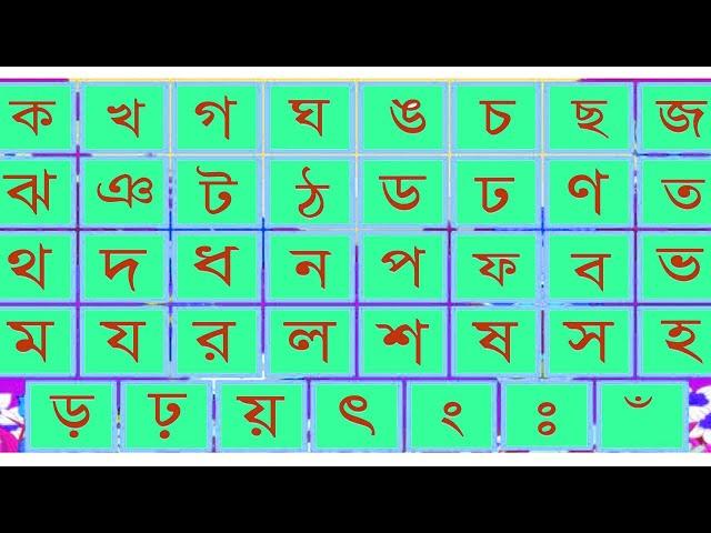 ক খ গ ঘ ঙ -বাংলা ব্যঞ্জনবর্ণ - স্পষ্ট উচ্চারনে বর্ণমালা শিখুন-bangla alphabet