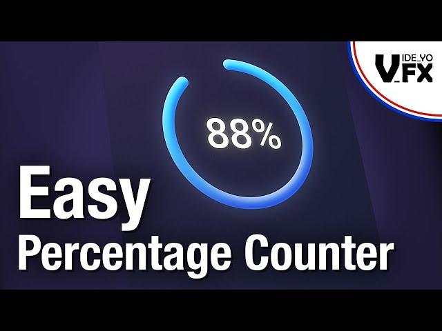 Easy Percentage Counter with only 1 line of Expression [AE Tutorial]