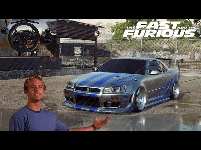 Rebuilding Nissan Skyline GTR (Brian O'Conner - The Fast And The Furious) - NFS Heat - Logitech G29