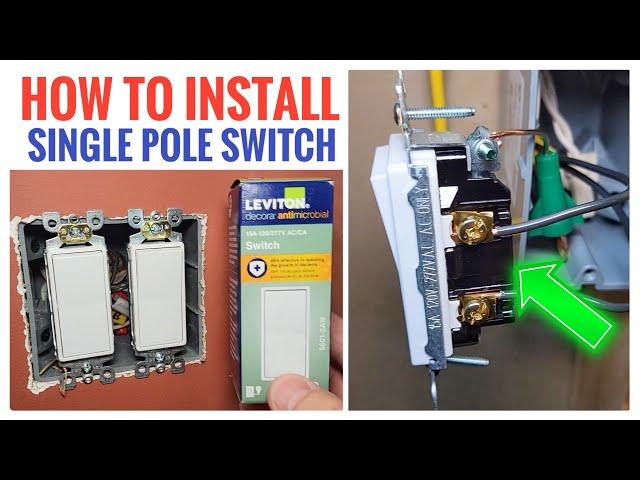 How To Install Light Switch Leviton Single Pole 5601