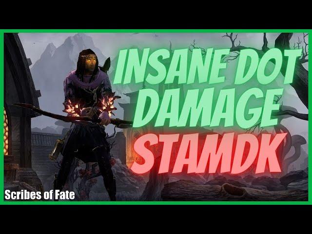 ESO PvP - INSANE StamDK Has DAMAGE Build Tutorial [ Scribes of Fate Chapter]