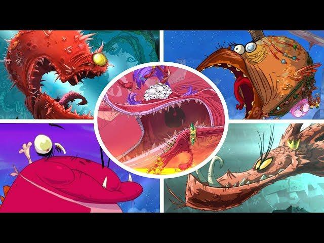 Rayman Origins - All Bosses  (No Damage)