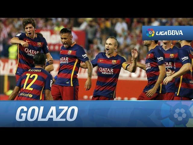 Golazo de Neymar (1-1) con un gran disparo de falta