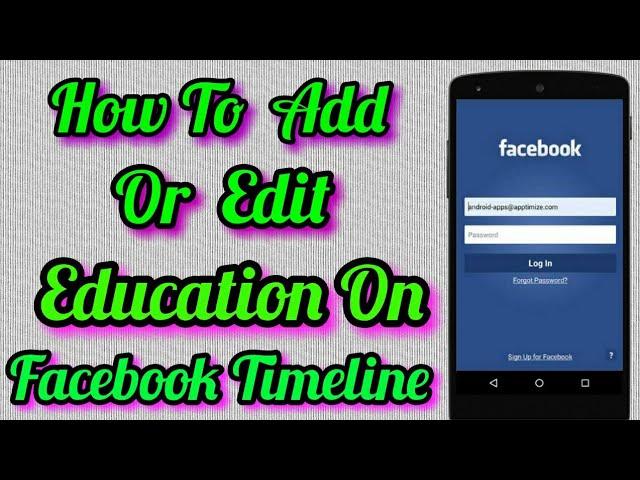 How To Add Or Edit Education On Facebook In Mobile