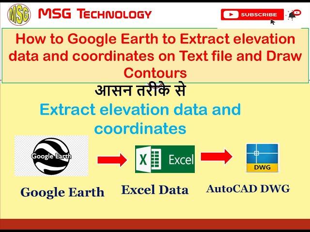 How to Google Earth to Extract elevation data and coordinates on Text file and Draw Contours