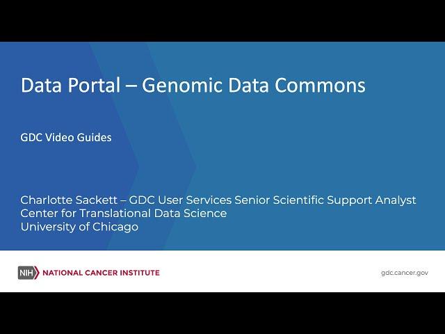 Data Portal - Genomic Data Commons