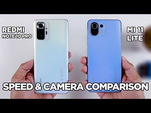 Redmi Note 10 Pro vs Mi 11 Lite SPEED TEST & CAMERA Comparison | Zeibiz