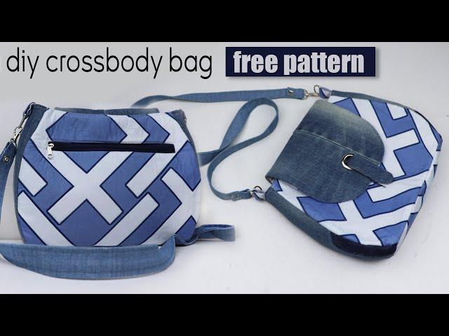 DIY Flap Purse Bag Denim Jeans Style Design from scratch Sewing